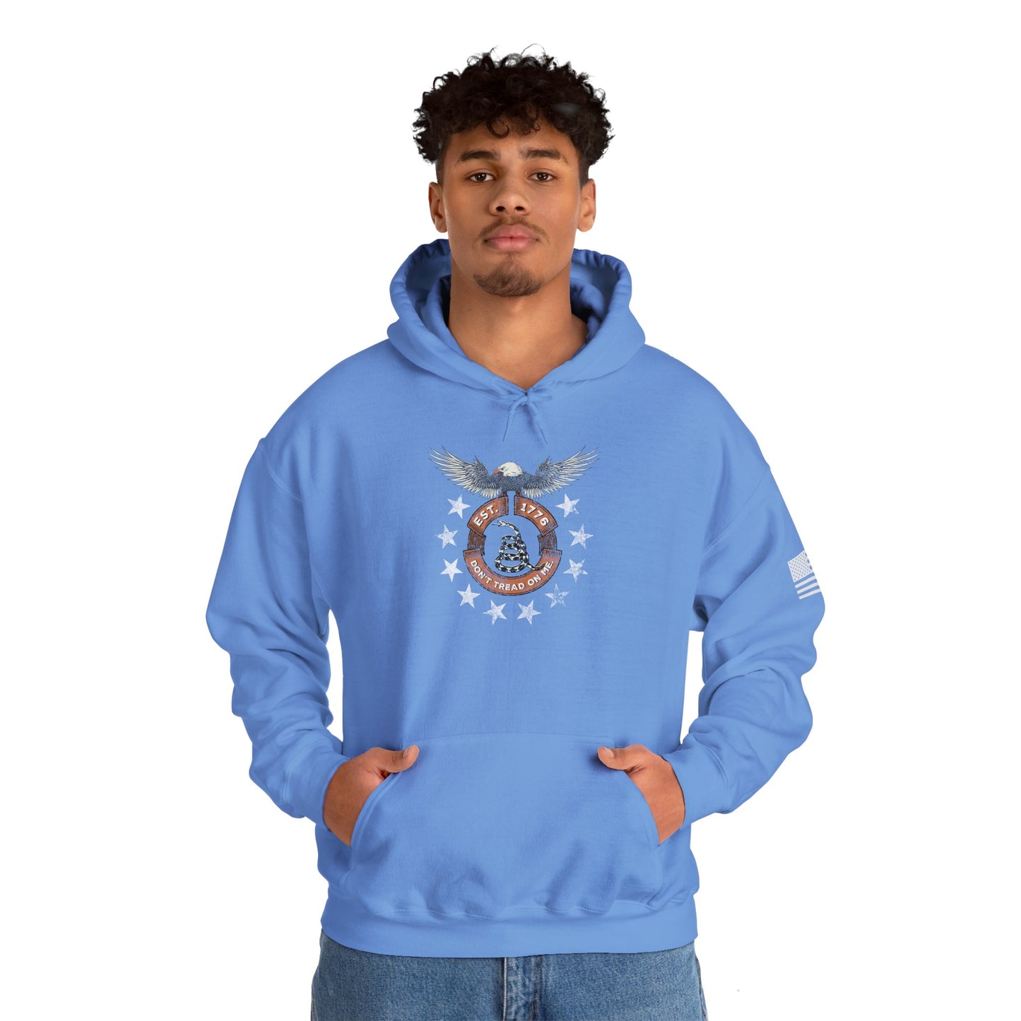 Patriotic Unisex Sweatshirt - Screaming Eagle Gadsen Snake USA Design