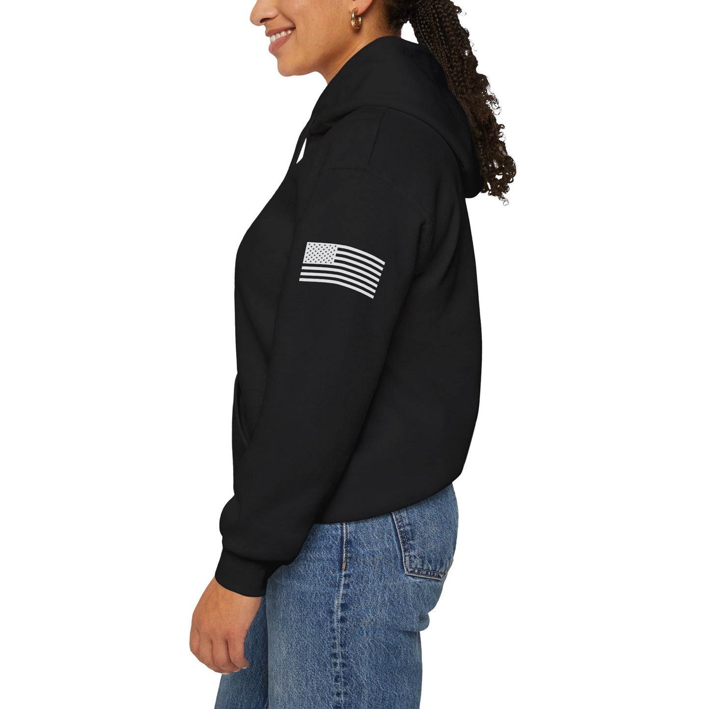 Patriotic "In God We Trust - 1776" Hooded Unisex Sweatshirt *Wht