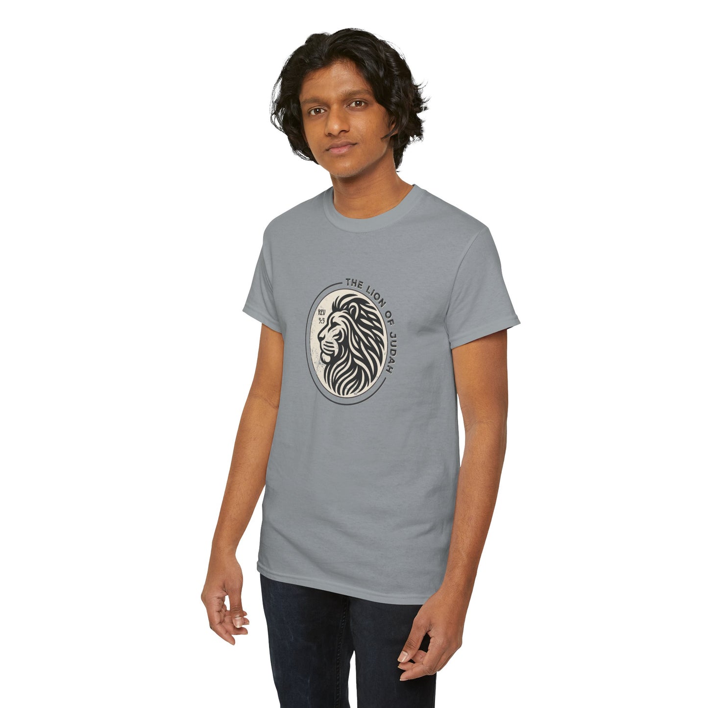 Faith Driven Unisex Tee - Romans 5:5 "The Lion of Judah Design"