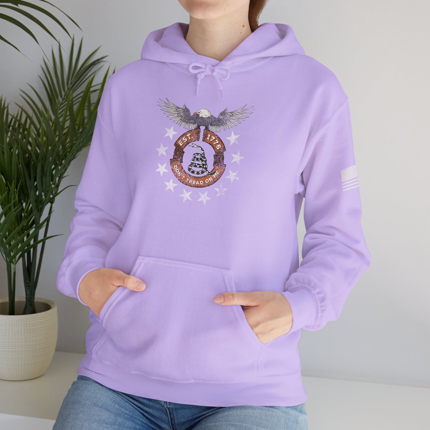 Patriotic Unisex Sweatshirt - Screaming Eagle Gadsen Snake USA Design
