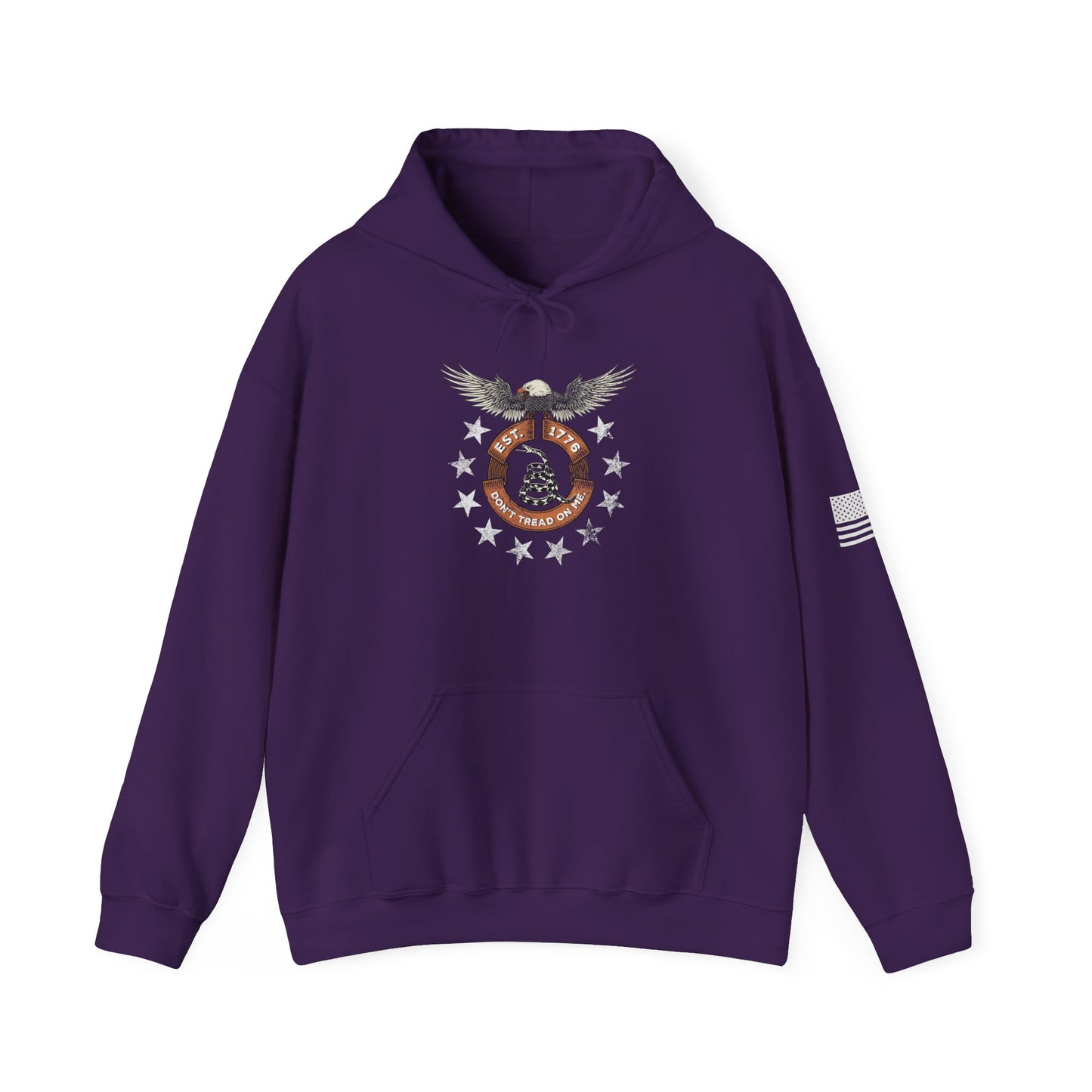 Patriotic Unisex Sweatshirt - Screaming Eagle Gadsen Snake USA Design