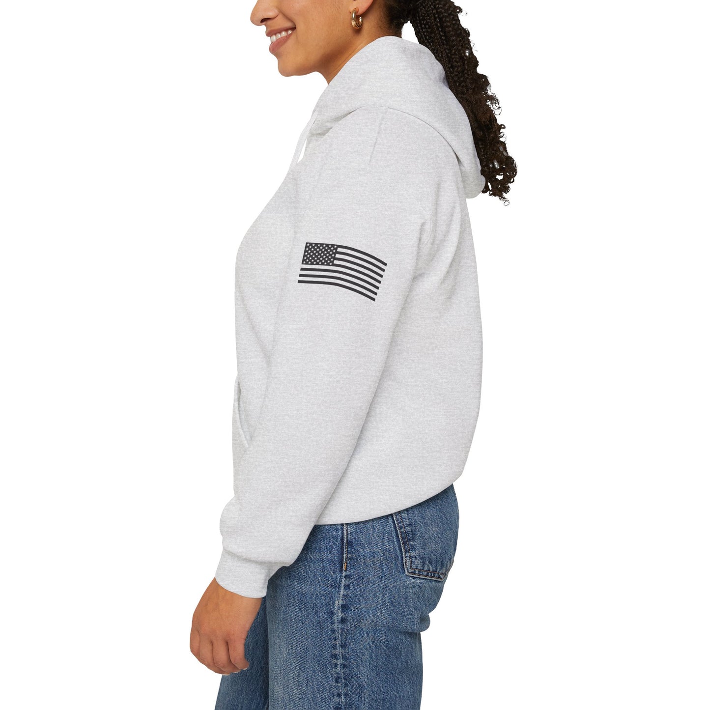 Patriotic "In God We Trust - 1776" Hooded Unisex Sweatshirt *Blk
