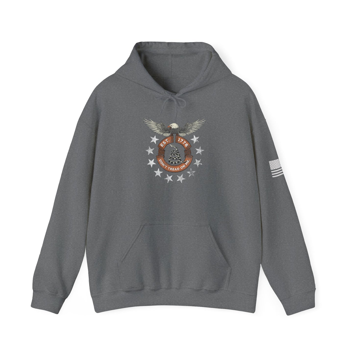 Patriotic Unisex Sweatshirt - Screaming Eagle Gadsen Snake USA Design
