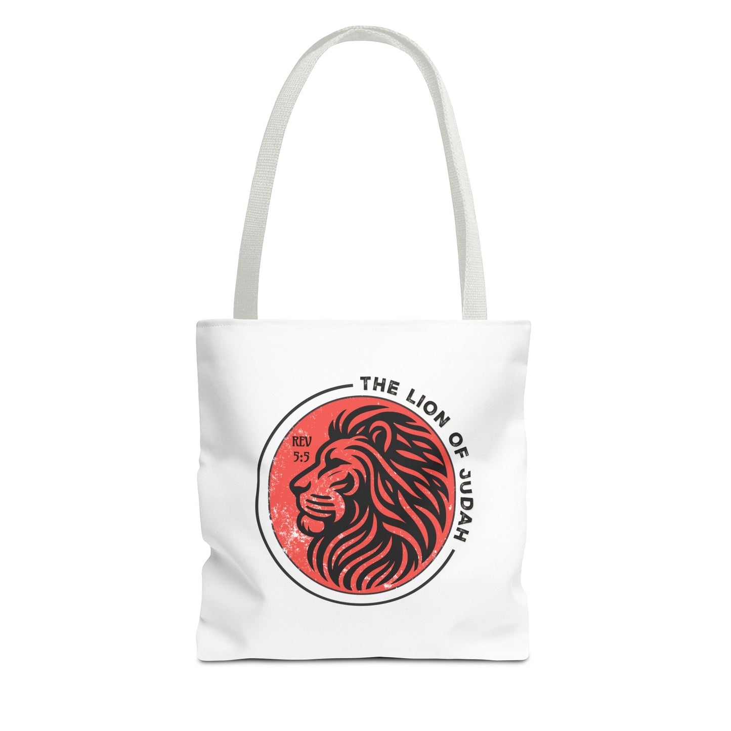 Faith Tote Bag - Romans 5:5 "The Lion of Judah" Design