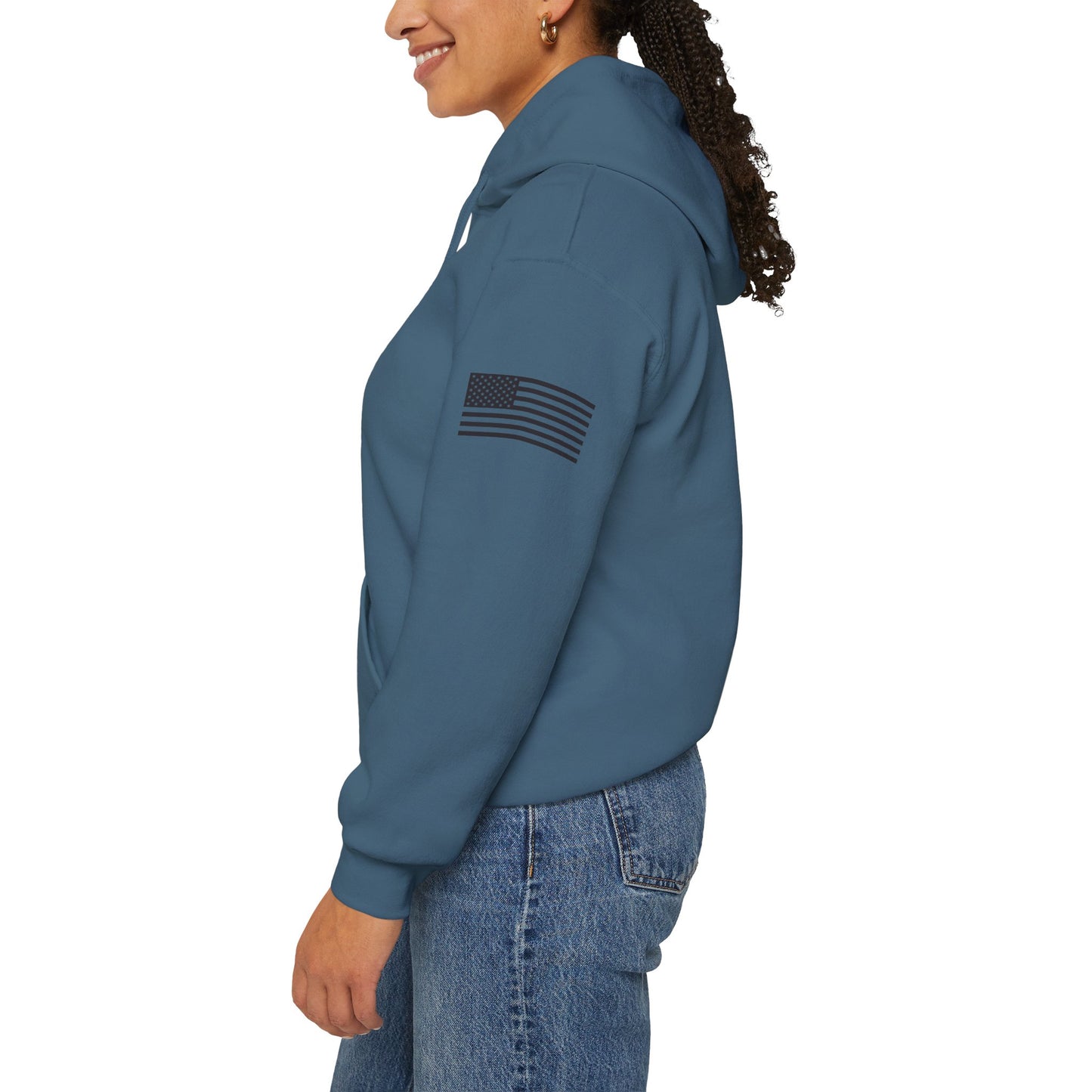 Patriotic "In God We Trust - 1776" Hooded Unisex Sweatshirt *Blk
