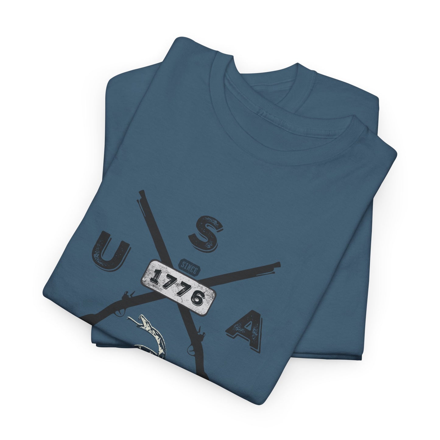 Patriotic Unisex T-Shirt - Gadsen USA Design *Blk