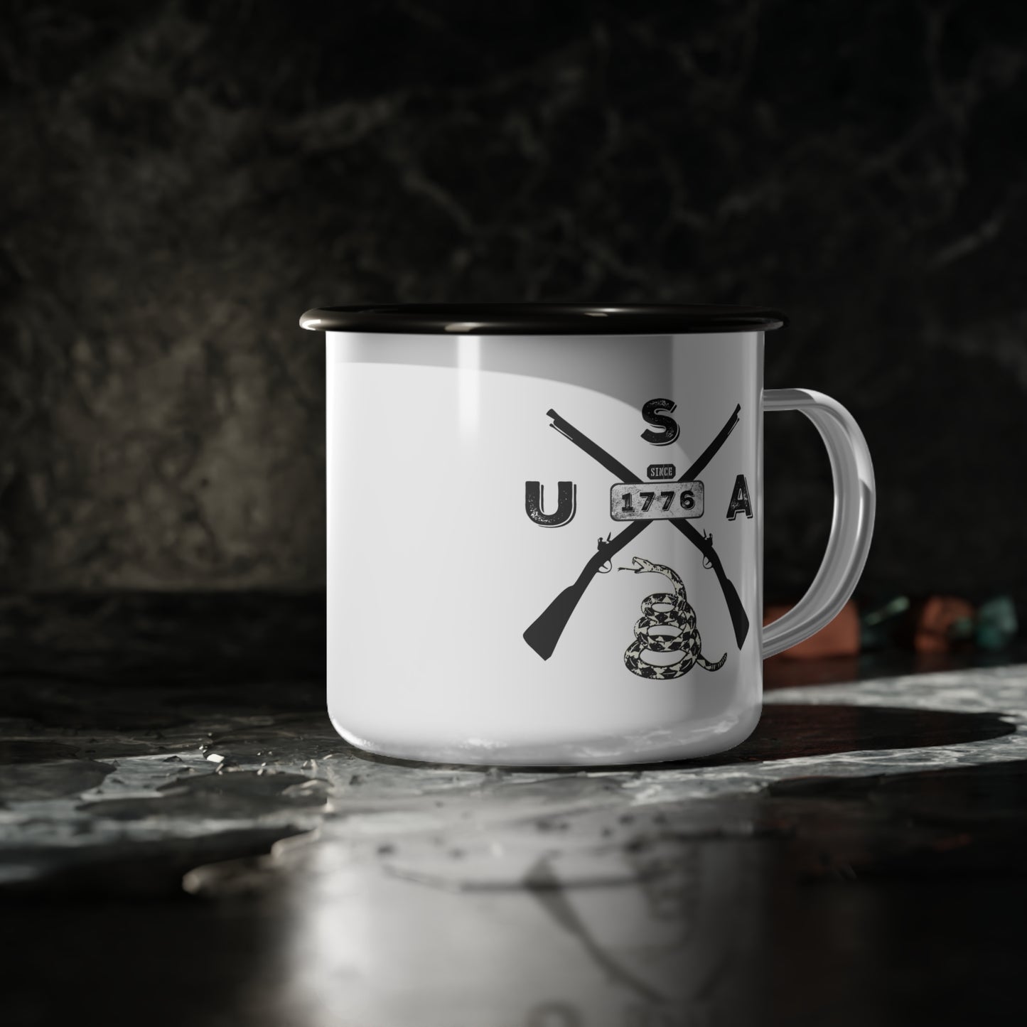 Patriotic Camp Mug - 1776 USA Design