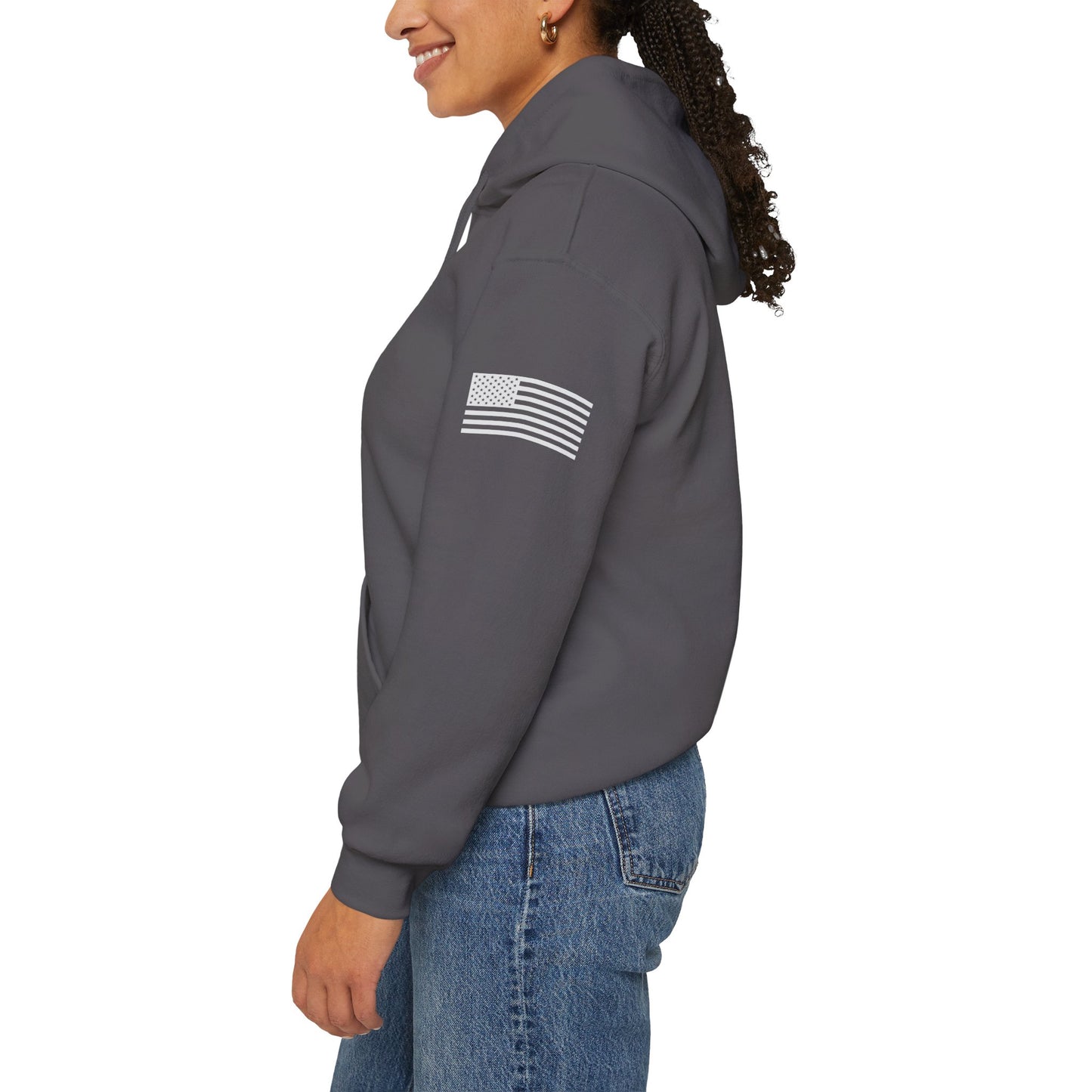 Patriotic "In God We Trust - 1776" Hooded Unisex Sweatshirt *Wht