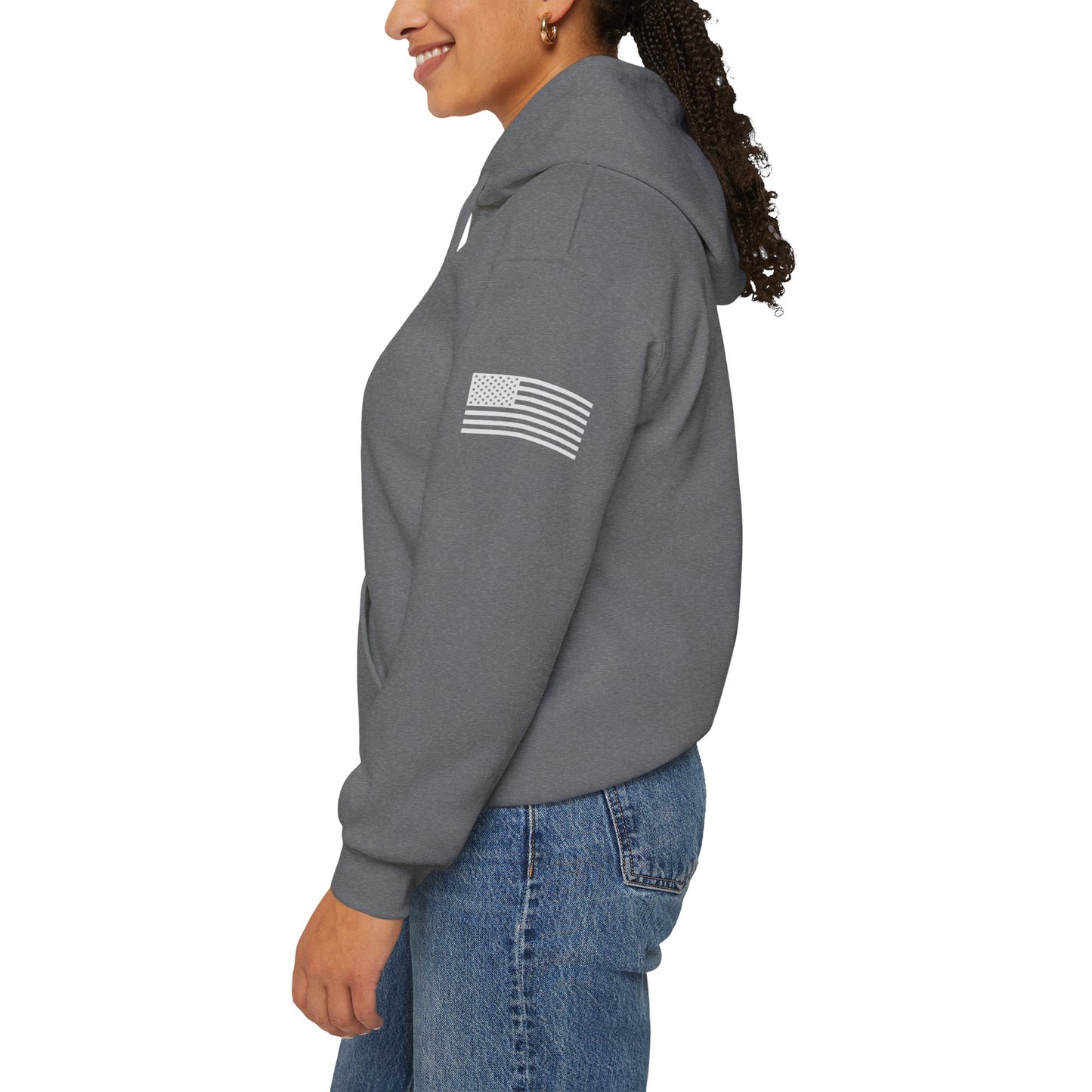 Patriotic "In God We Trust - 1776" Hooded Unisex Sweatshirt *Wht