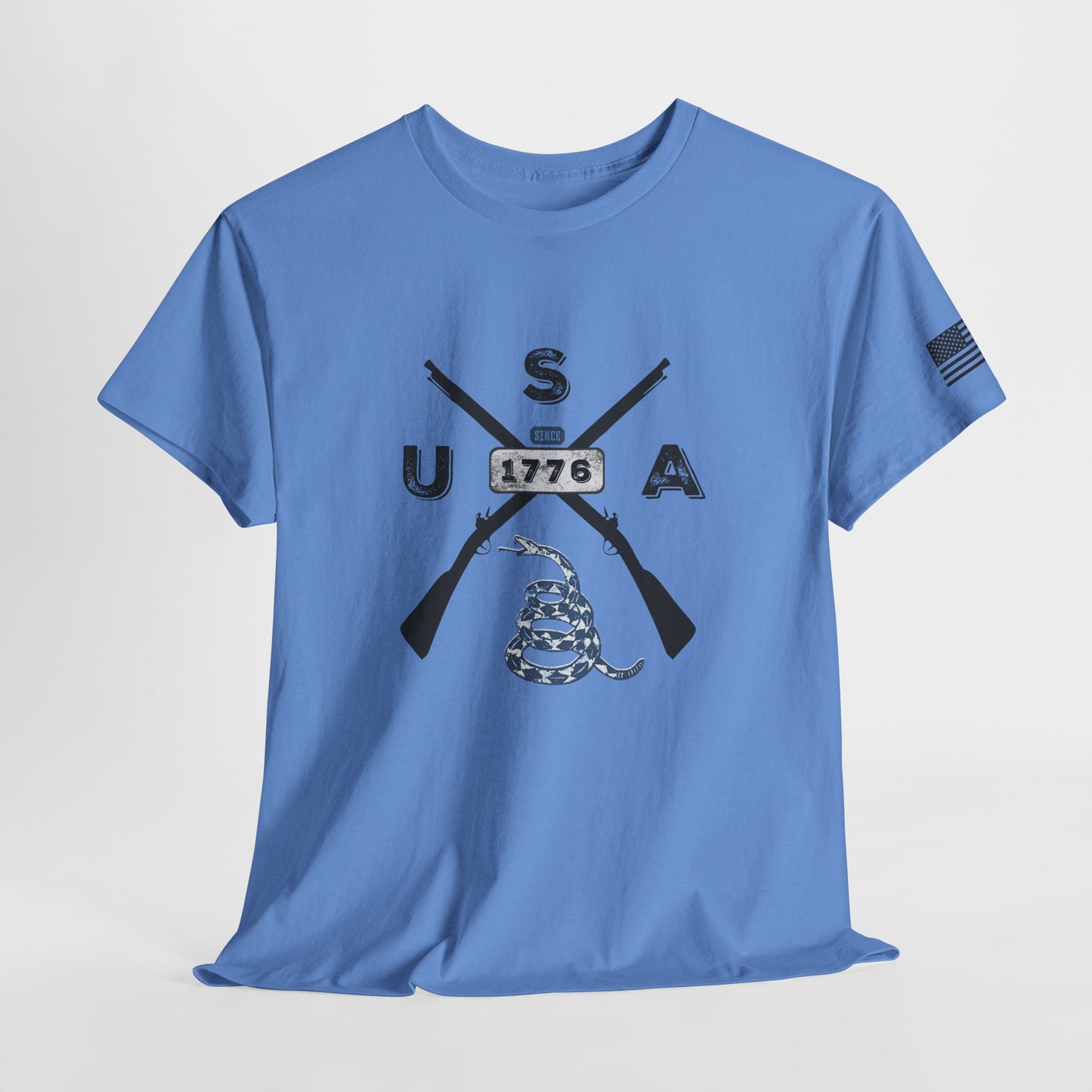 Patriotic Unisex T-Shirt - Gadsen USA Design *Blk