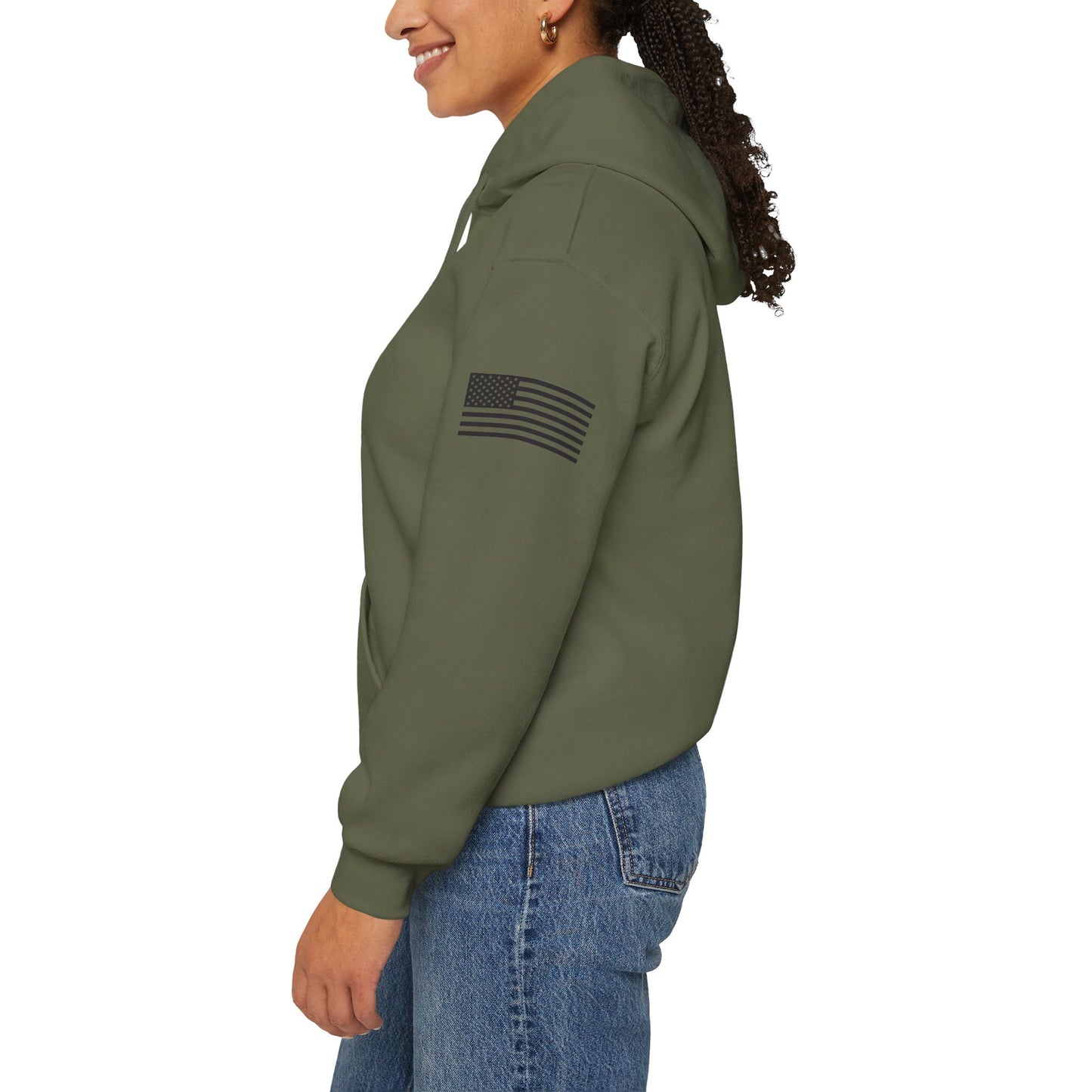 Patriotic "In God We Trust - 1776" Hooded Unisex Sweatshirt *Blk