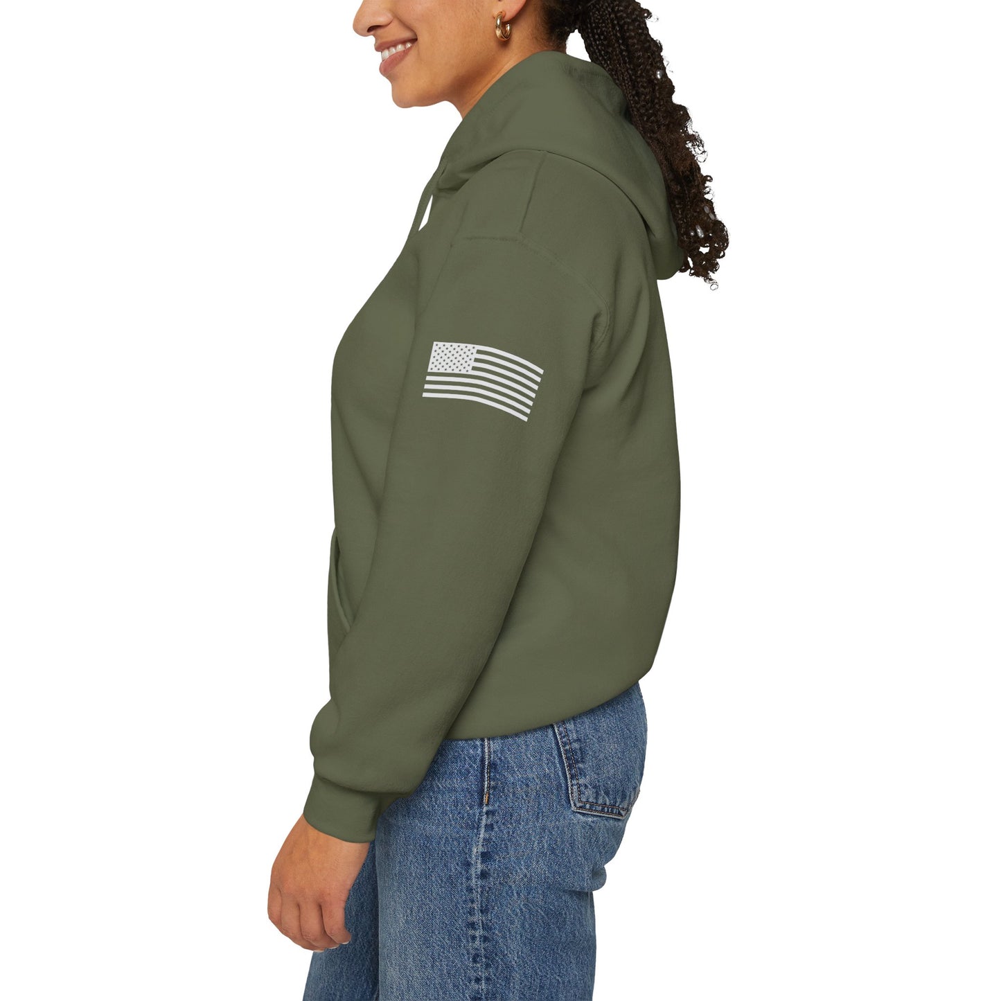 Patriotic "In God We Trust - 1776" Hooded Unisex Sweatshirt *Wht