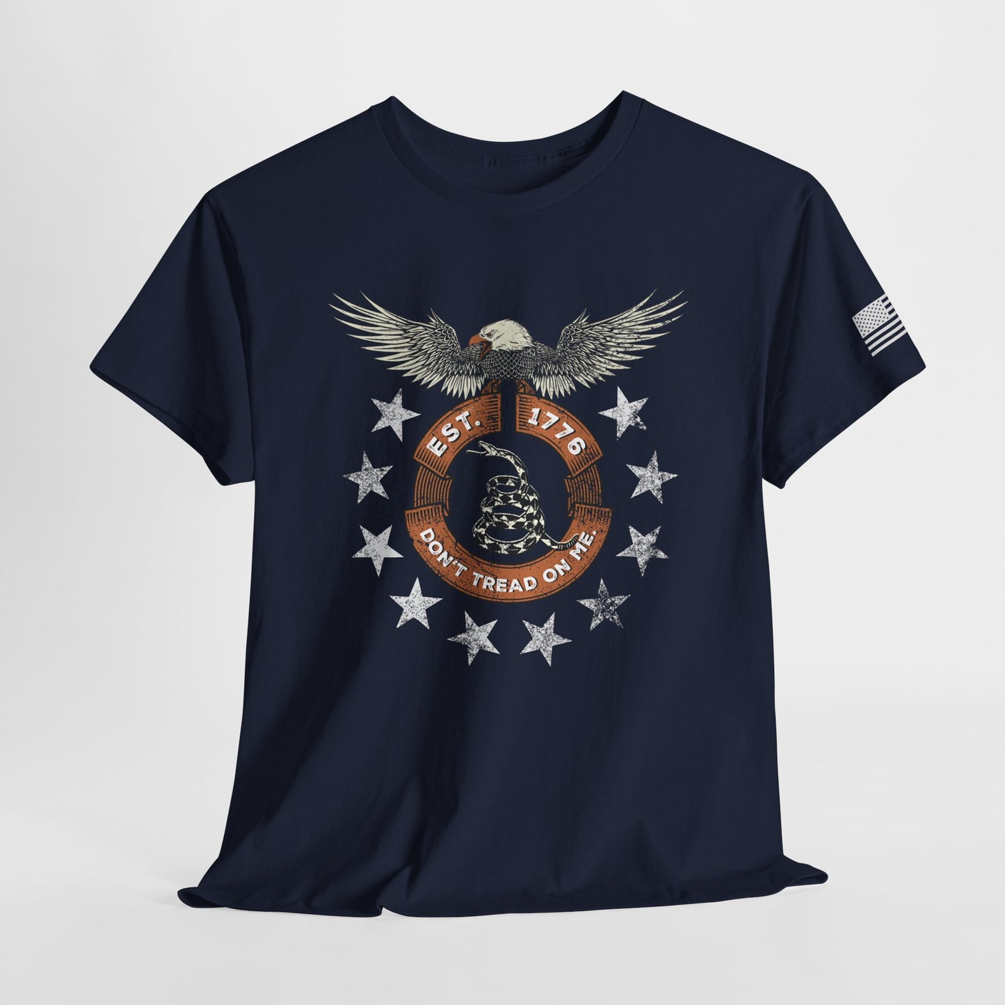 Patriotic Unisex T-Shirt - Screaming Eagle Gadsen Snake USA Design