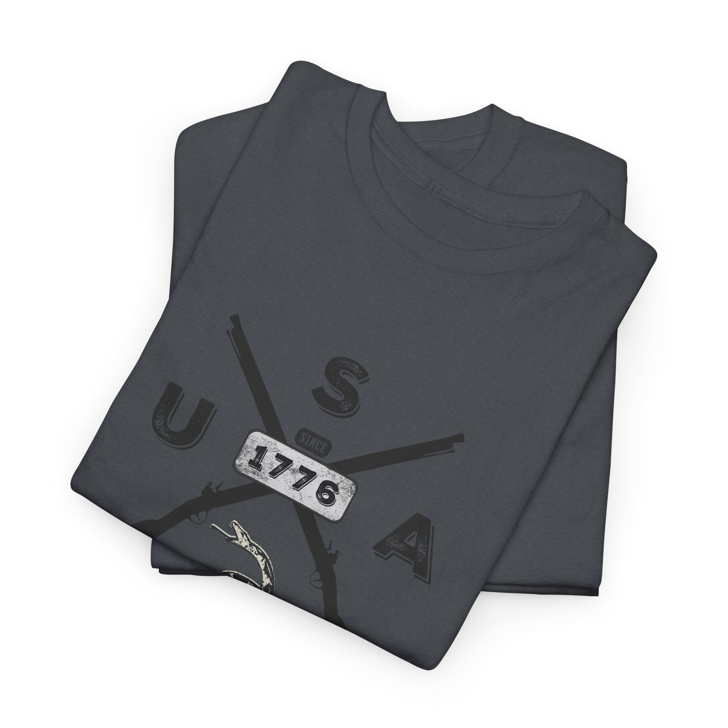 Patriotic Unisex T-Shirt - Gadsen USA Design *Blk