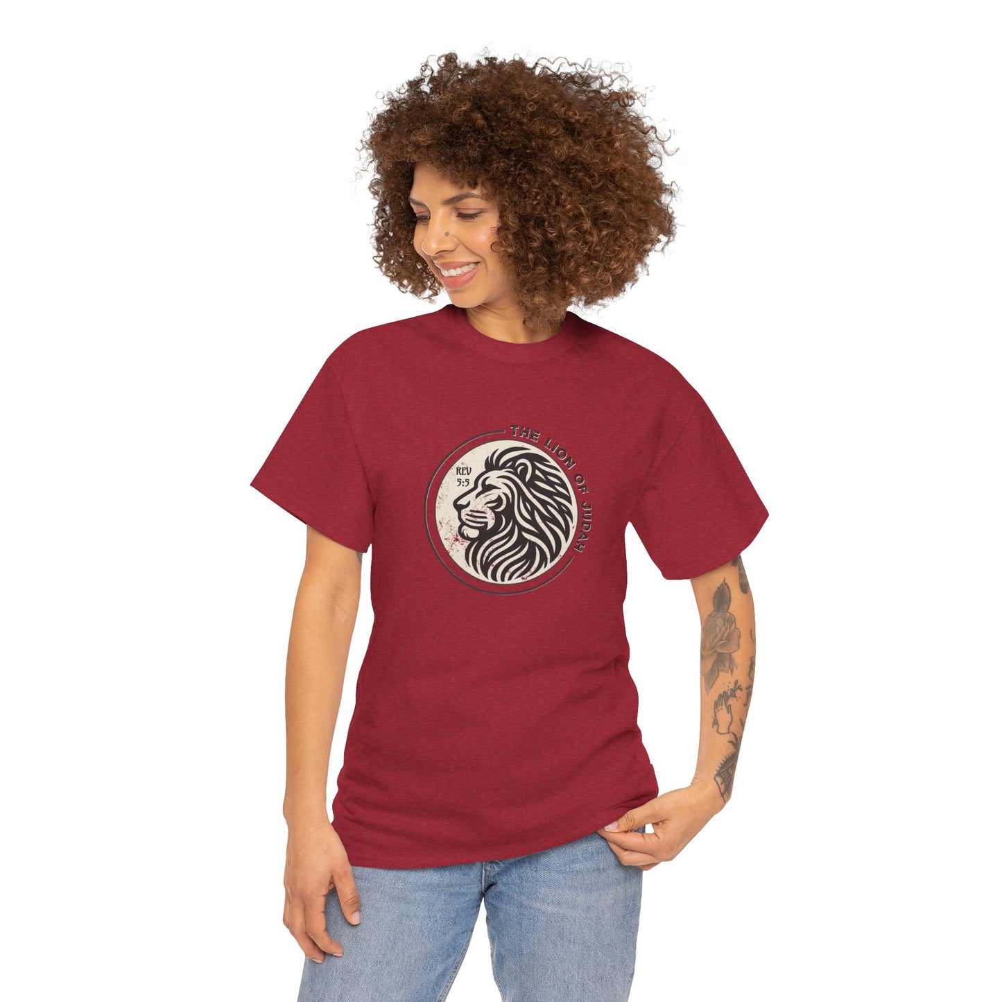 Faith Driven Unisex Tee - Romans 5:5 "The Lion of Judah Design"