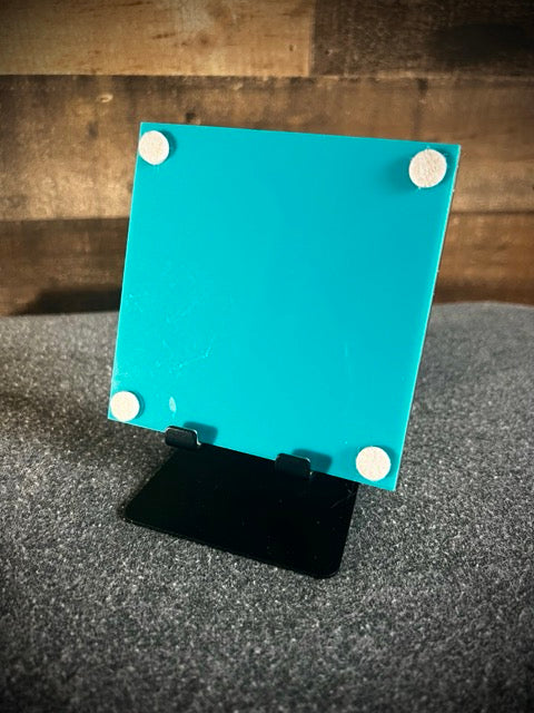 Handmade Organic Basswood & Acrylic Coasters - OCEAN